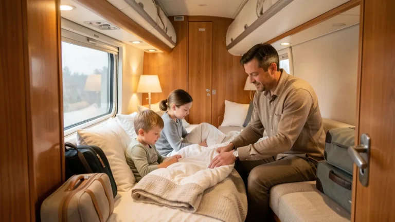 Voyager en train de nuit en Europe avec des enfants