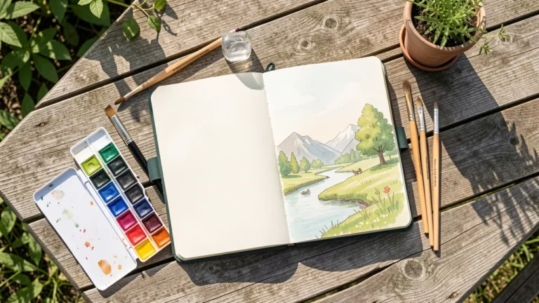 Carnet de voyage: le matériel léger pour dessiner et peindre