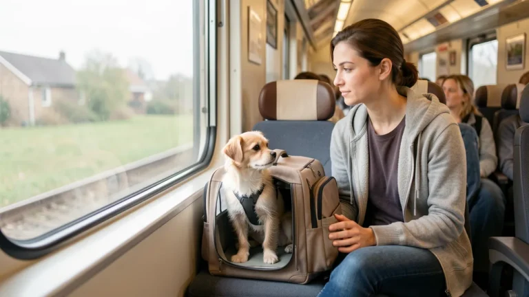 Voyager en train avec son animal en Europe: règles et conseils
